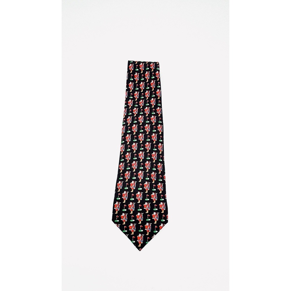 Puritan Silk Golfing Santa Neck Tie